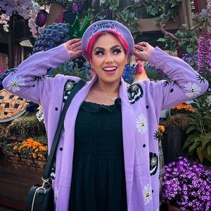 SOLD on MERC | Springoween Cardigan | Backstitch Bruja